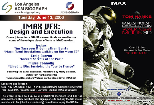 IMAX VFX: Design and Execution postcard