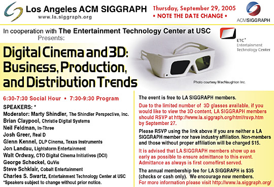 Digital Cinema and 3D psotcard